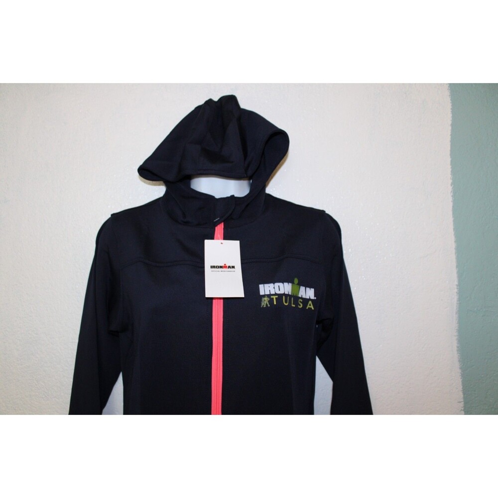 Ironman Tulsa Official Finishers Jacket Hoodie Full Zip Women's Large NWT Navy - Picture 4 of 7